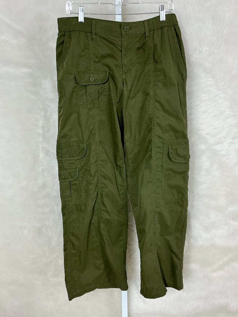 TNA Artizia Green Cotton Blend Romario Super Low-Rise Chino Cargo Pant M